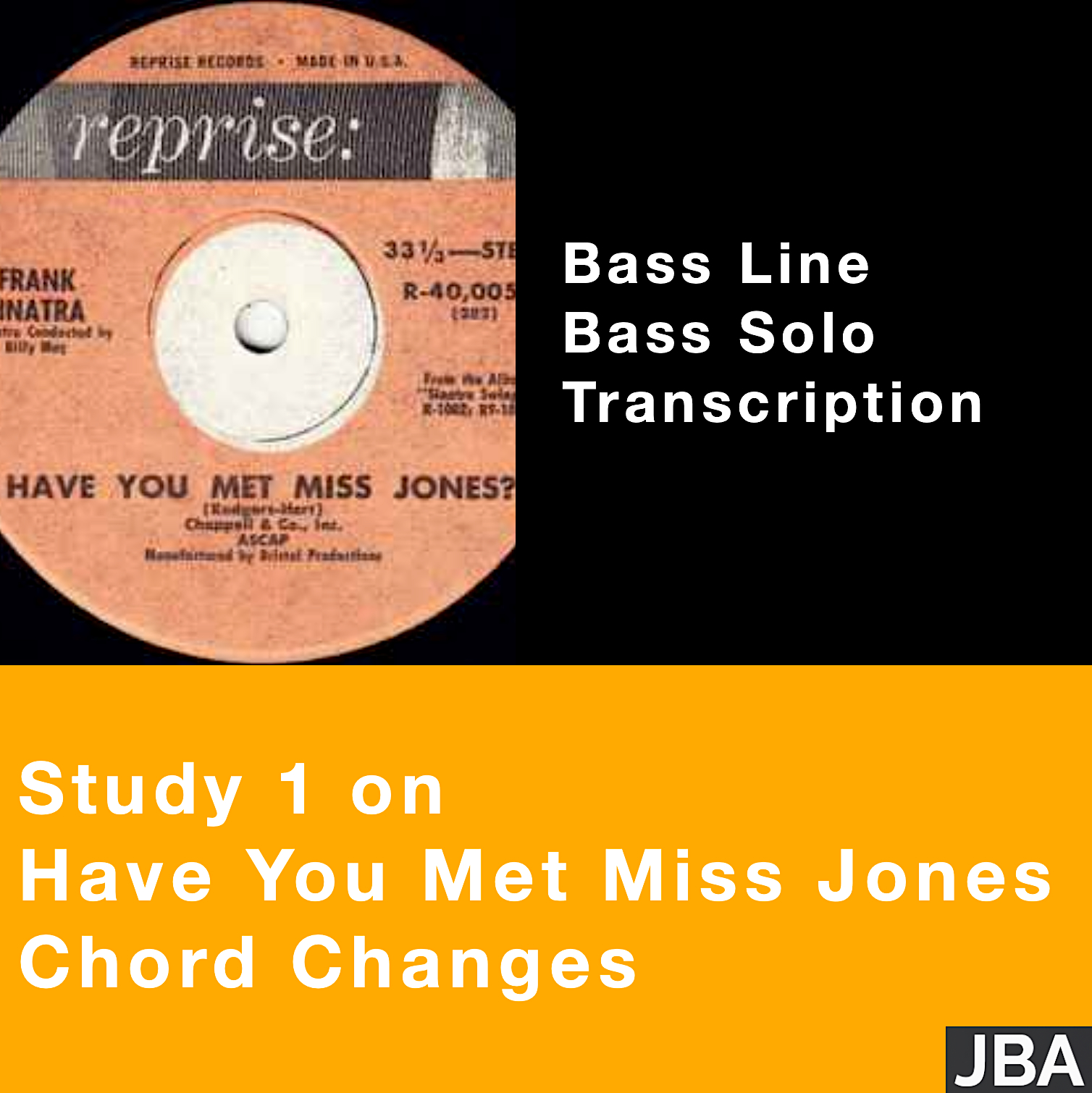 Study  1 on Have You Met Miss Jones chord changes